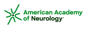 Logo that reads, American Academy of Neurology in bright green. A star shaped icon appears to the left of the text.